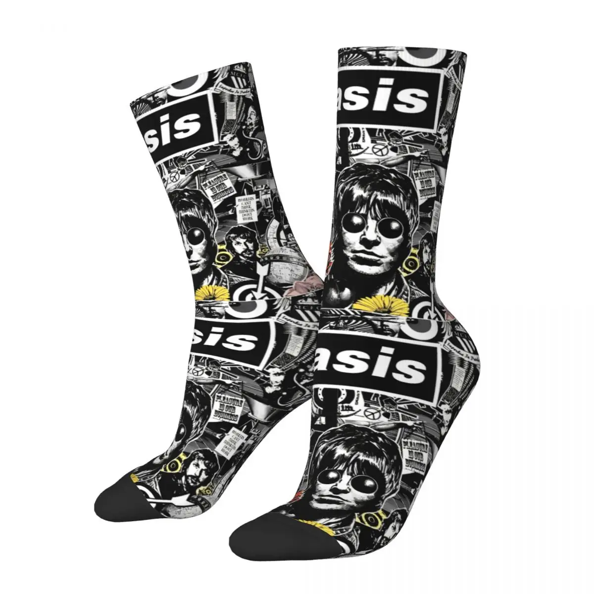 Crazy Design Whats The Story Morning Glory Oasised Basketball Socks Polyester Long Socks for Unisex Sweat Absorbing