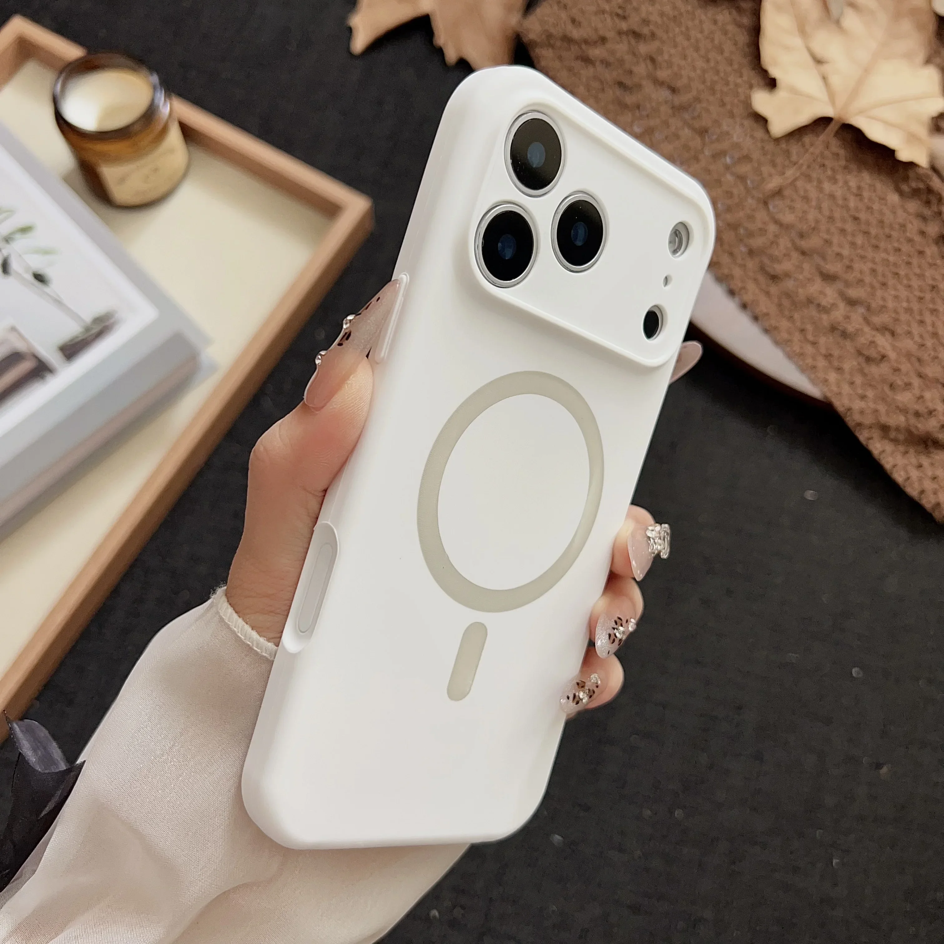Luxurious Official Original Liquid Silicone Case for iPhone 17 16 15 14 13 12Pro Max Funda Magnetic Lens Protect Cover - view 2