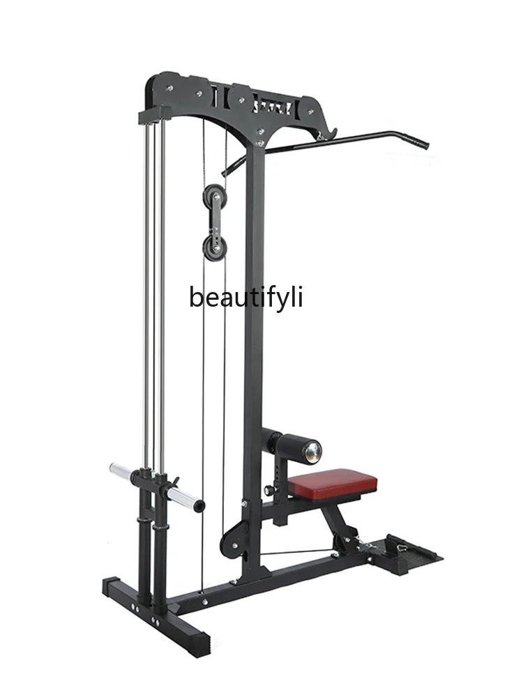 Multifunctional high pull-down trainer household sitting rowing single station commercial