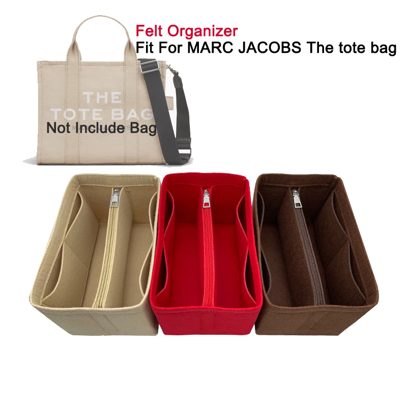 Purse Organizer Insert Fit For Marc Jacobs The Canvas Leather Small Medium Large Tote Bag , Inner Pouch Handbags Liner