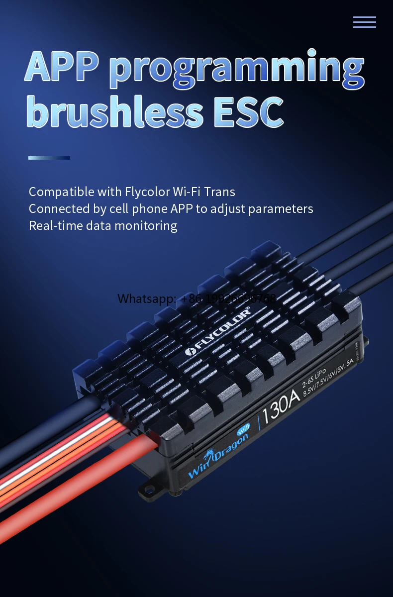 

Yunlong Series ESC 40A-130A 2-6S with WiFi App Control - RC Brushless Motor Speed Controller for FPV/Aircraft factory