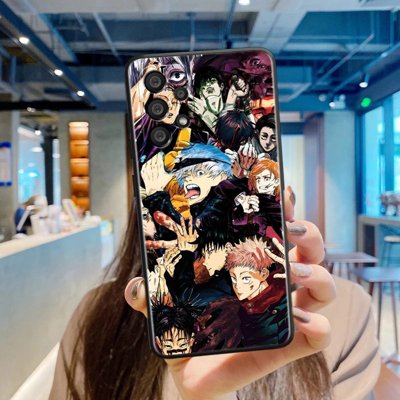 Jujutsu Kaisen Toji Yuta For Samsung A55 A35 A25 A15 A14 A73 A53 A13 A05S A03S A02S A71 A52 A32 Black Soft Phone Case