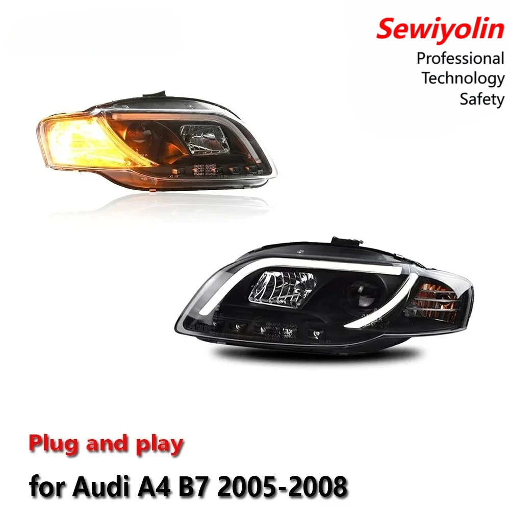 

Светодиодные фары в сборе для Audi A4 B7 2005-2008: противотуманные фары, ДХО, стоп-сигналы, указатели поворота, подключение Plug and Play