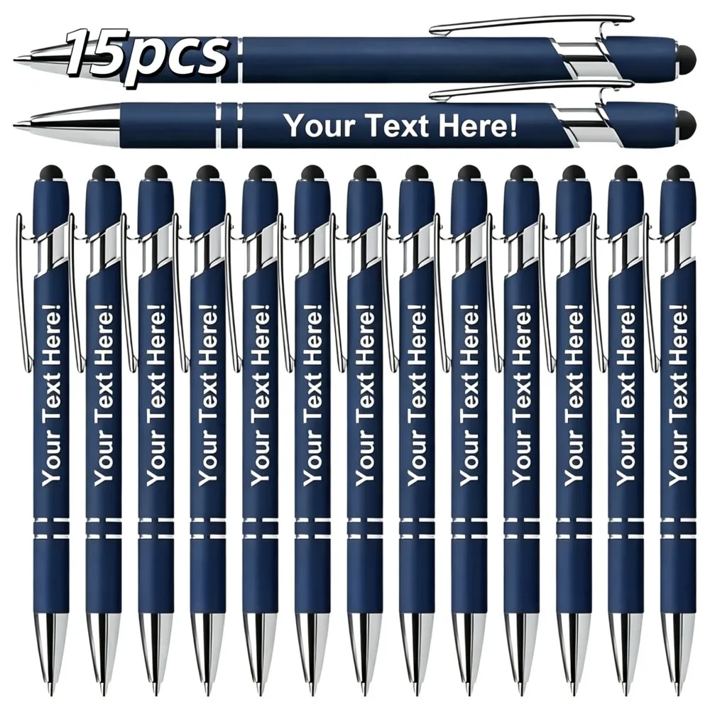 15 Pack Engraved Metal Ballpoint Pens - The Perfect Choice for Business Gifts, Anniversaries, and Graduations | Metal Material