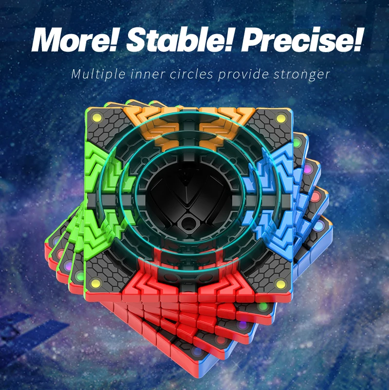 DianSheng Galaxy 9M Magnetyczna Kostka Magiczna z Magnetycznym Rdzeniem 9X9 Magnetyczna Kostka Speed Cube Zabawki Puzzle dla Dzieci Prezent Cubo Magico Zabawki