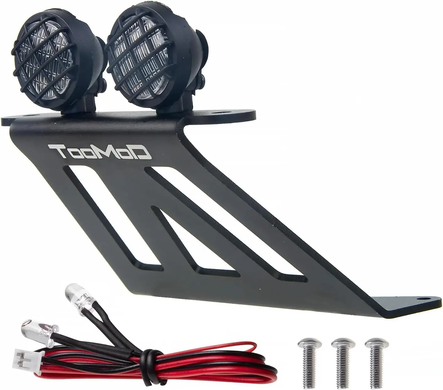 CW-01 Aluminum Front Skid Bumper W/LED Lights for Lunch Box, Midnight Pumpkin Monster, Grasshopper, Hornet Upgrade Parts