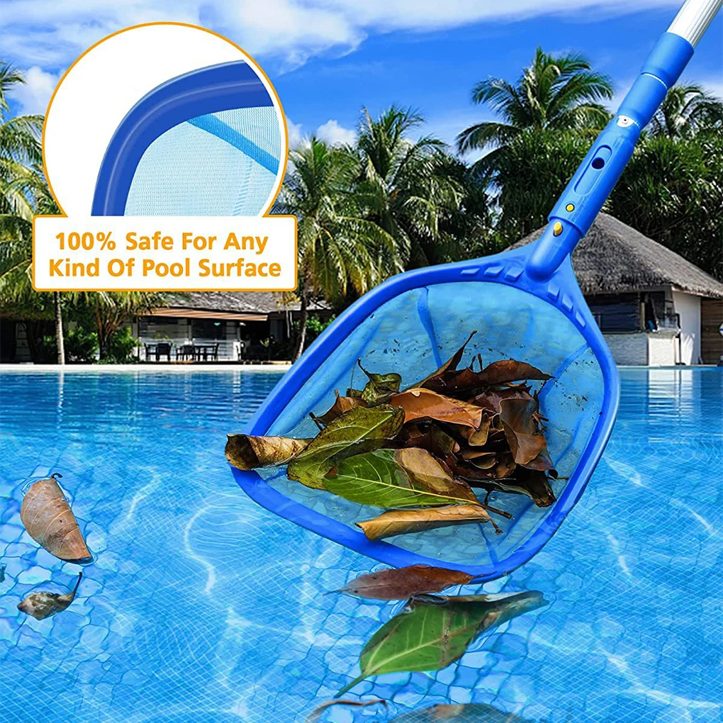 Blue Easy Installation Swimming Pool Leaf Skimmer Net Adjustable And Multi-functional Not Easy