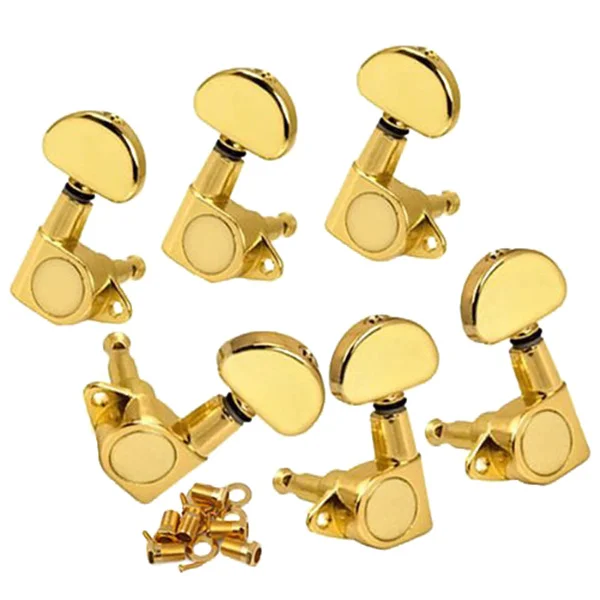 

6Pcs Guitar Tuning Pegs Semicircle Button Machine Heads String Stringing Accessories Durable Metal