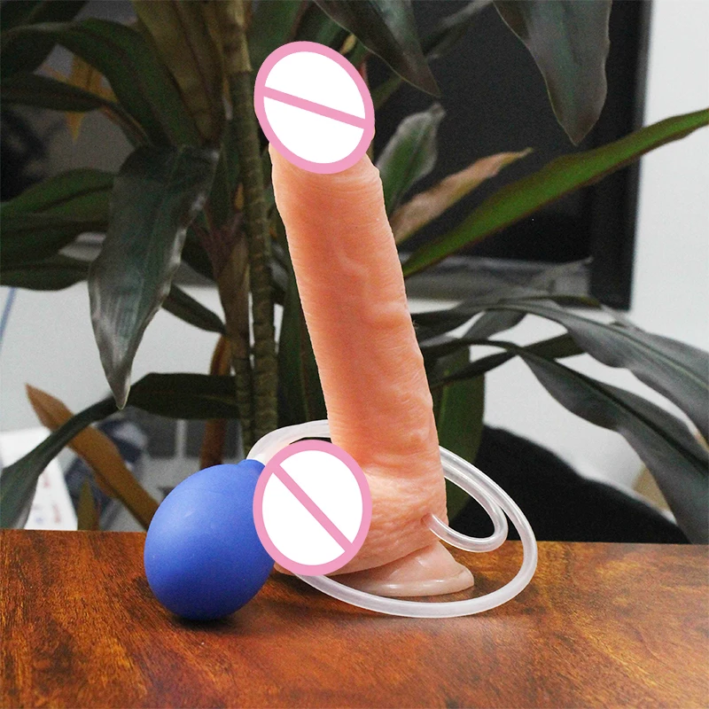 Realistic Squirting Dildo Ejaculating Penis for Women with Strong Suction Cup Anal Cleaning Prostate Masturbation Sex Toys