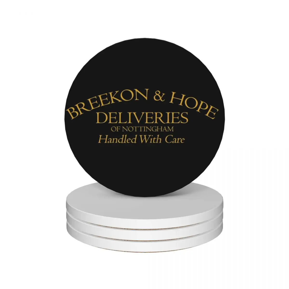 

Breekon & Hope Deliveries Ceramic Coasters (Set of 4) cup set mug mat customized drink set Coasters