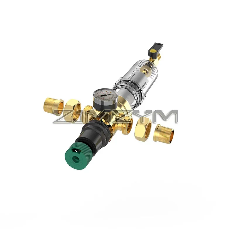 New 1 PC Valve with Integrated Filter/Gauge Prefilter Water Regulator Valve DN15/DN20 Adjustable Water Pressure Reducer Reducing