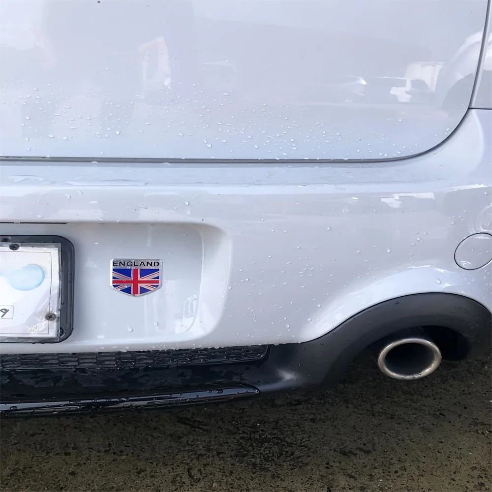 قطعة واحدة من ملصق درع الألومنيوم ذو العلم البريطاني العتيق، مثالي للسيارات والشاحنات والحقائب والمزيد، لتزيين السيارة #5