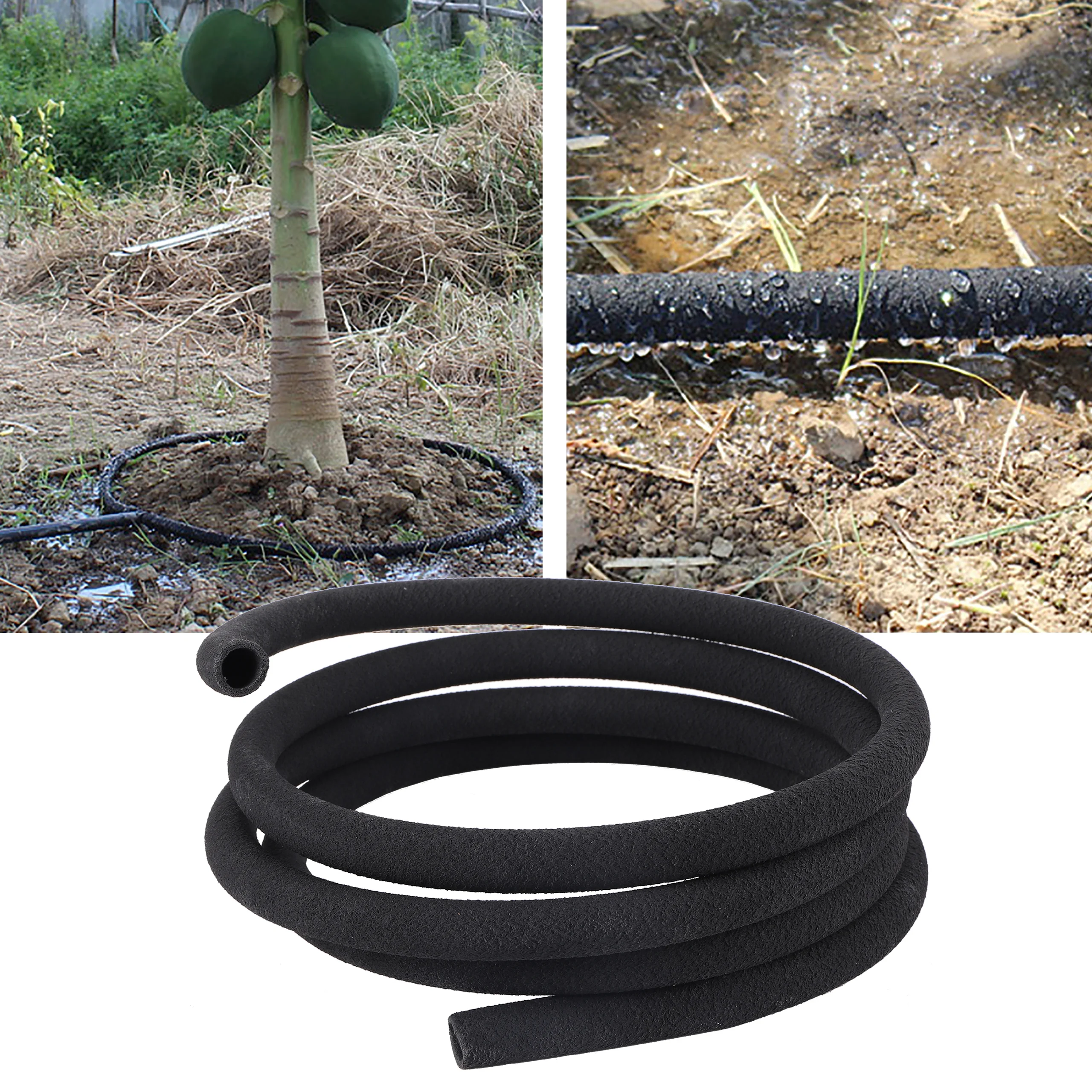 5/10/20m 4/9mm 12/16mm Soaker Hose Irrigation Leaking Tube Seepage Permeable Pipe Garden Greenhouse Agriculture Watering Tube