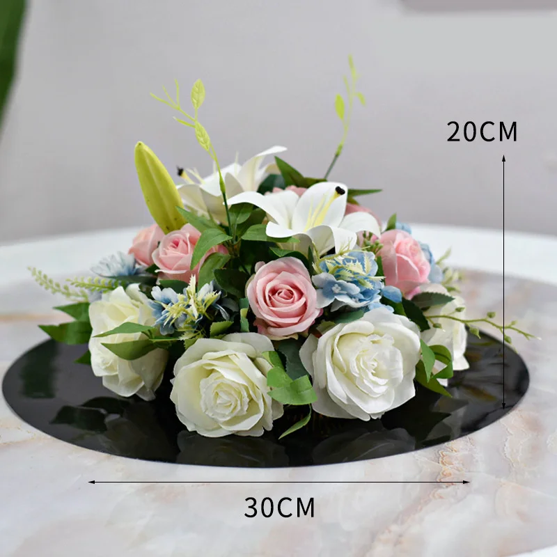 Table Flower Wedding Decoration Silk Flower Luxury Flower Ball Artificial Plants Desktop Restaurant Road Lead Flower Stage Decor