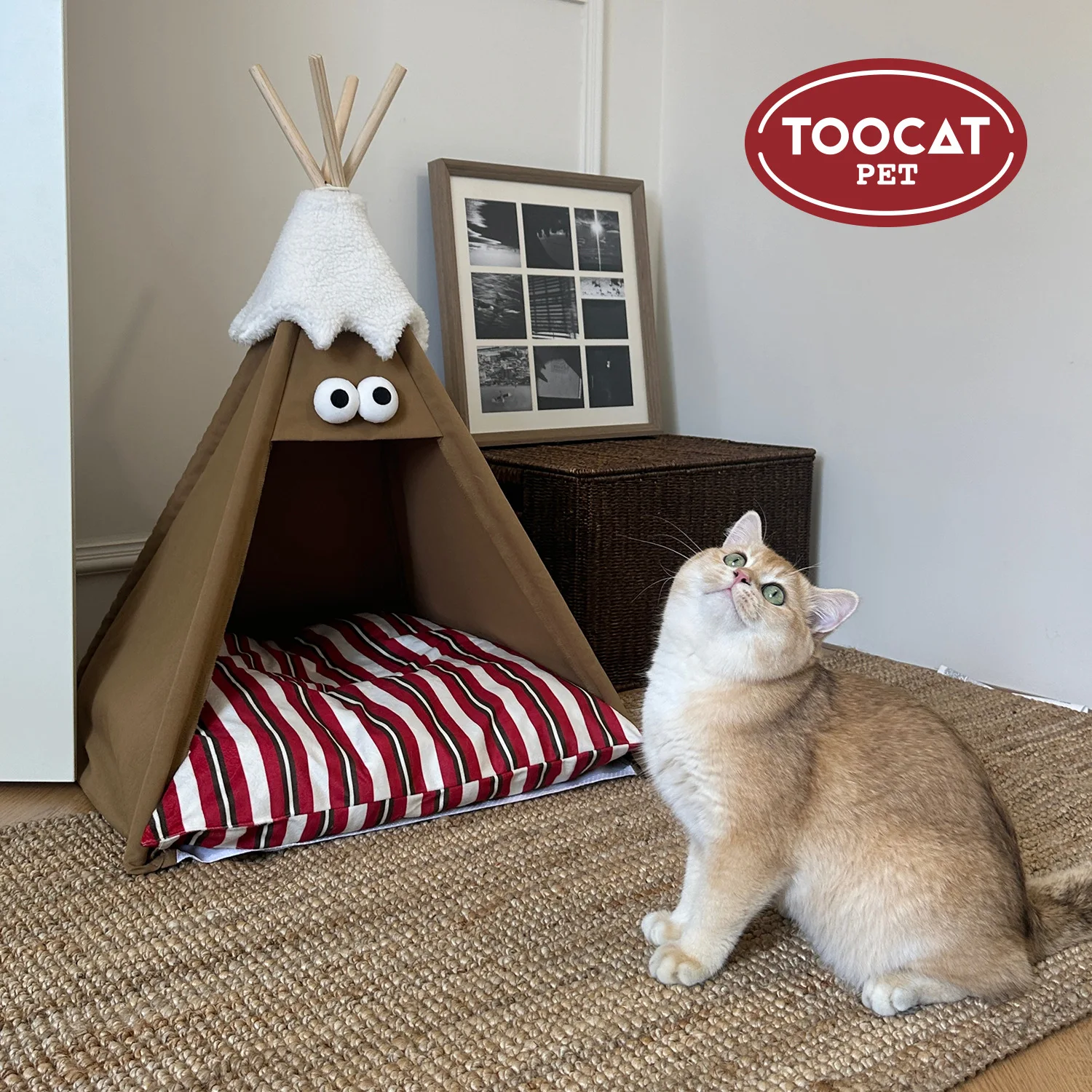 STLFToocat Four Seasons Pet Bed Autumn Winter Tent Neutral Semi-Enclosed Removable Washable Christmas Cat Dog House Quality Pet
