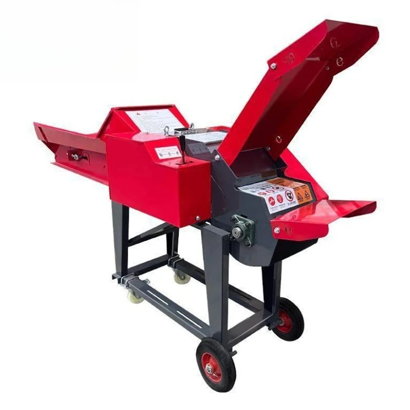 High Output Chaff Cutter Cow Feed Grass Cutting Machine Corn Wheat Straw Silage Shredder Electric Animal Feed Making Machine