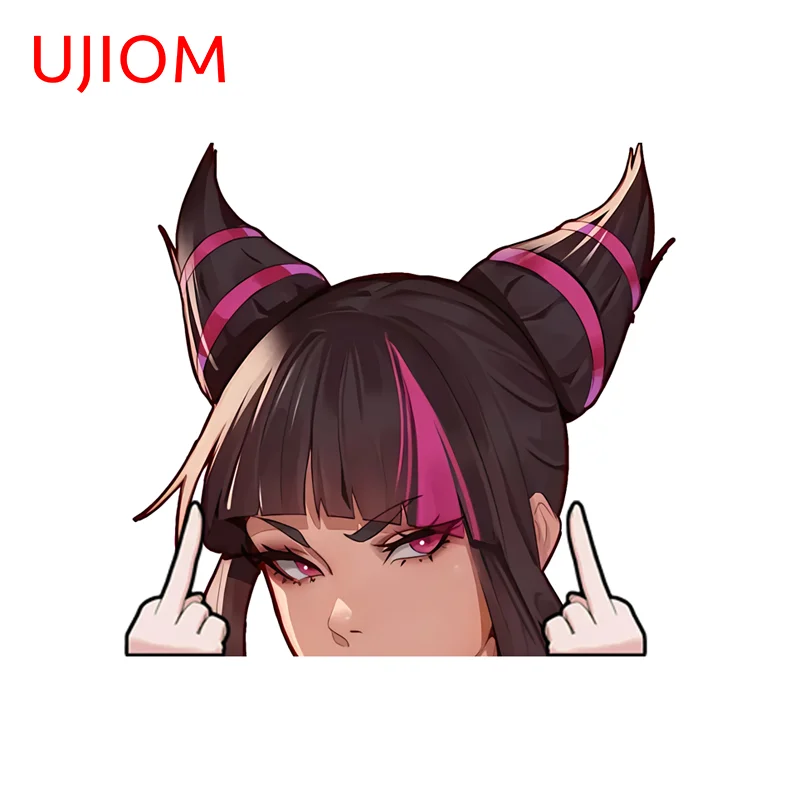 UJIOM Middle Finger Peeking Han Juri Wall Sticker Attractive Creative Personality Decal Suitable for Bedroom Bookshlef Decor