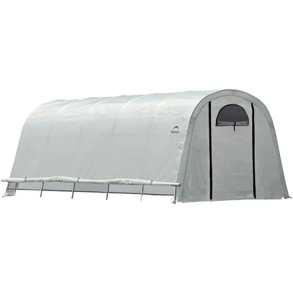 

12ft x 20ft x 8ft Outdoor Greenhouse Walk-Thru with Round Roof Style for Backyard Gardening