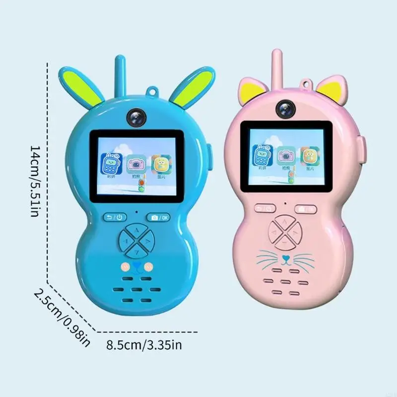 Caméra vidéo pour enfants, talkie-walkie avec Photo, appel en temps réel, interphone dessin animé, jouet pour enfants, en air
