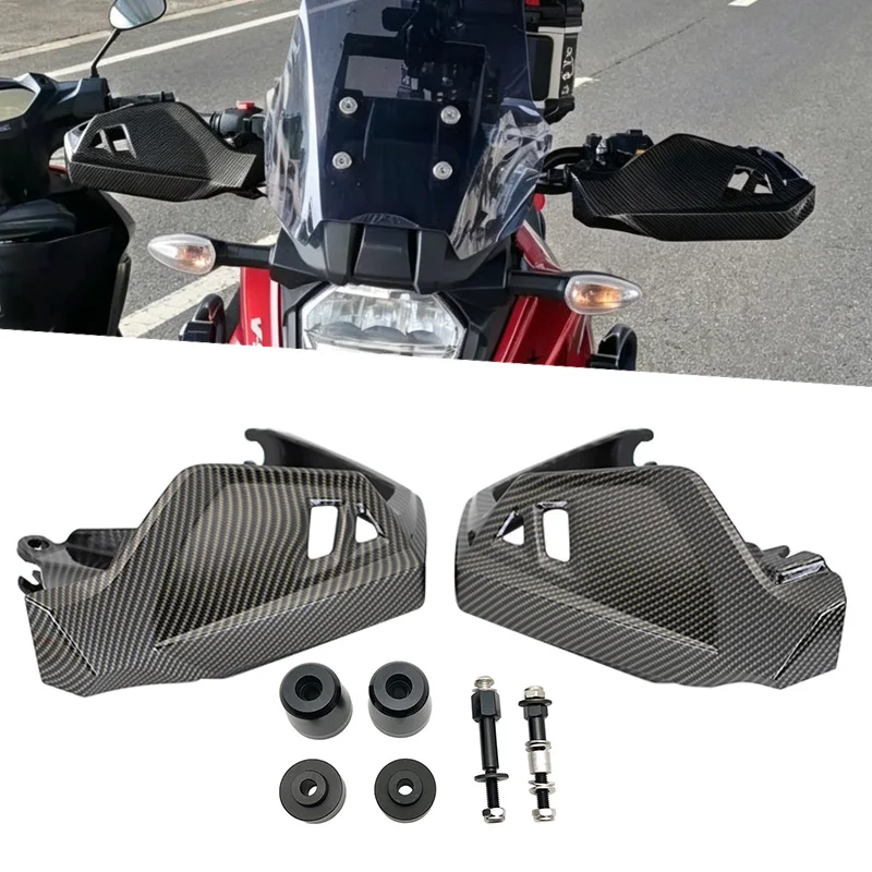 

Carbon black Handguard Hand Protection Wind Shield Hand Guard For Suzuki V-Storm DL250 DL 250 V Strom 250 2017-2024