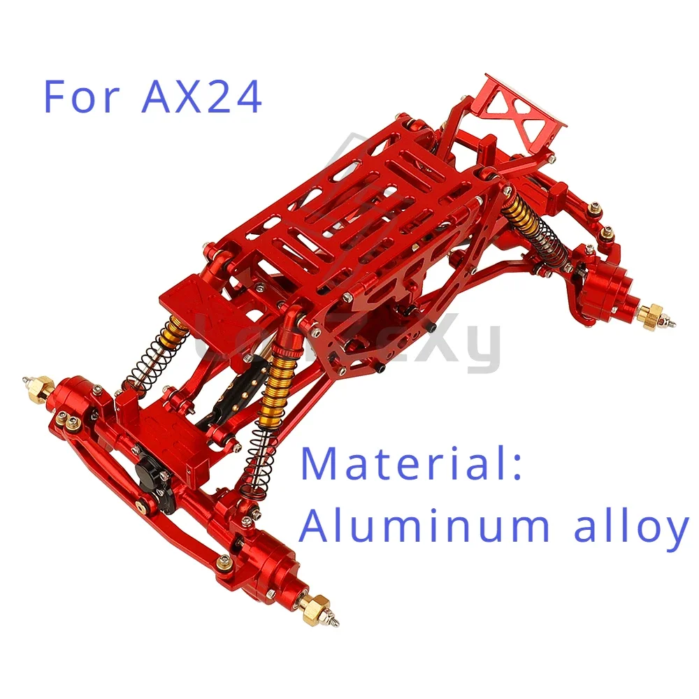 Ulepszona aluminiowa lub mosiężna pusta rama podwozia do 1/24 Axial SCX24 C10 90081 AX24 AXI00002 AXI00005 AXI00006 części metalowe