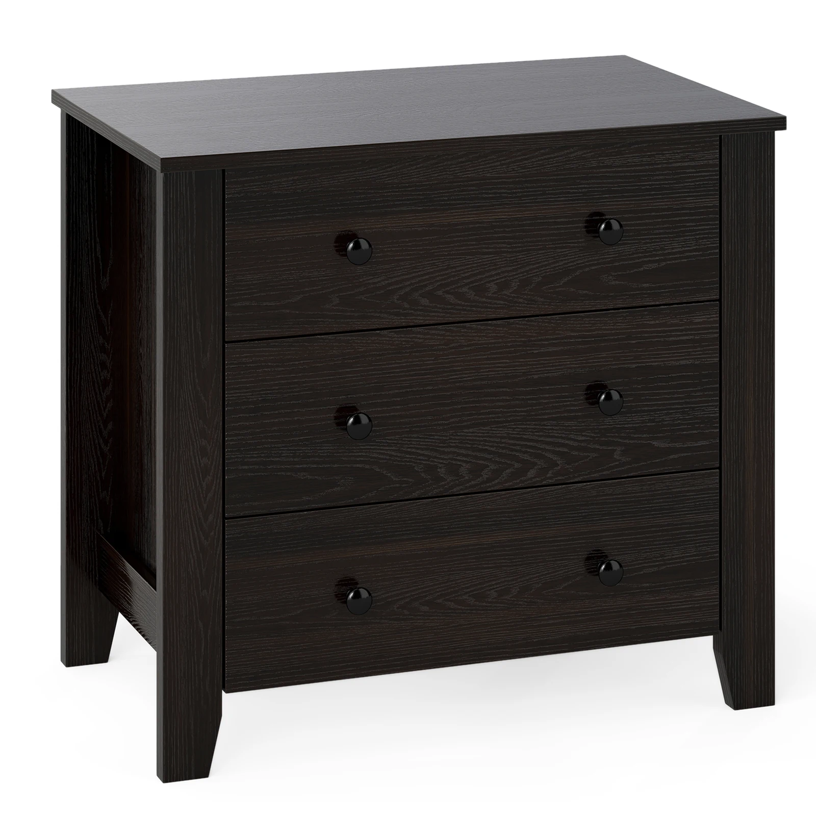 

3 Drawer Dresser Chest of Drawers Bedside Table for Living Room Bedroom Espresso
