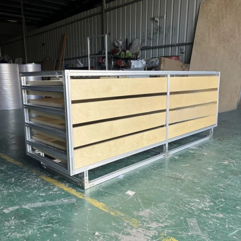 Modern simple shopping mall display cabinet aluminum profile Shimadai store jewelry store Nakajima display