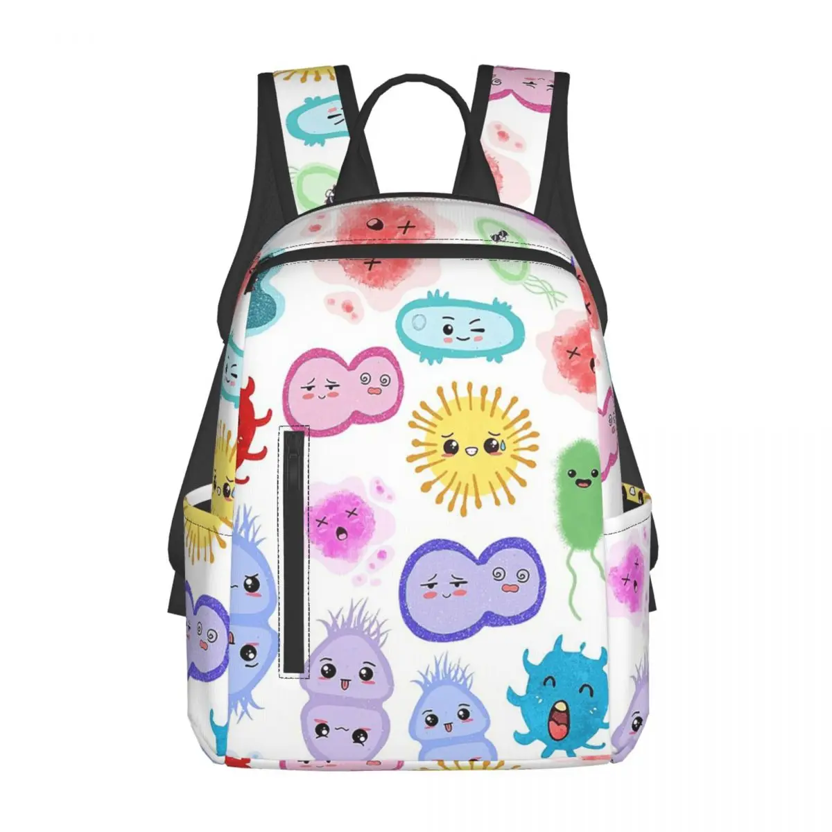 

Cute Microbes Bacteria, Virus, Ecoli, MicroBiology Backpack Daypack Boys Girls BookBag School Bag Shoulder Bags for Men Women