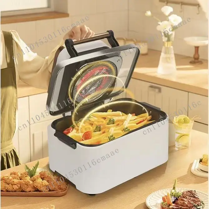 12-Liter large-capacity household electric fryer with multi-function touch screen air fryer