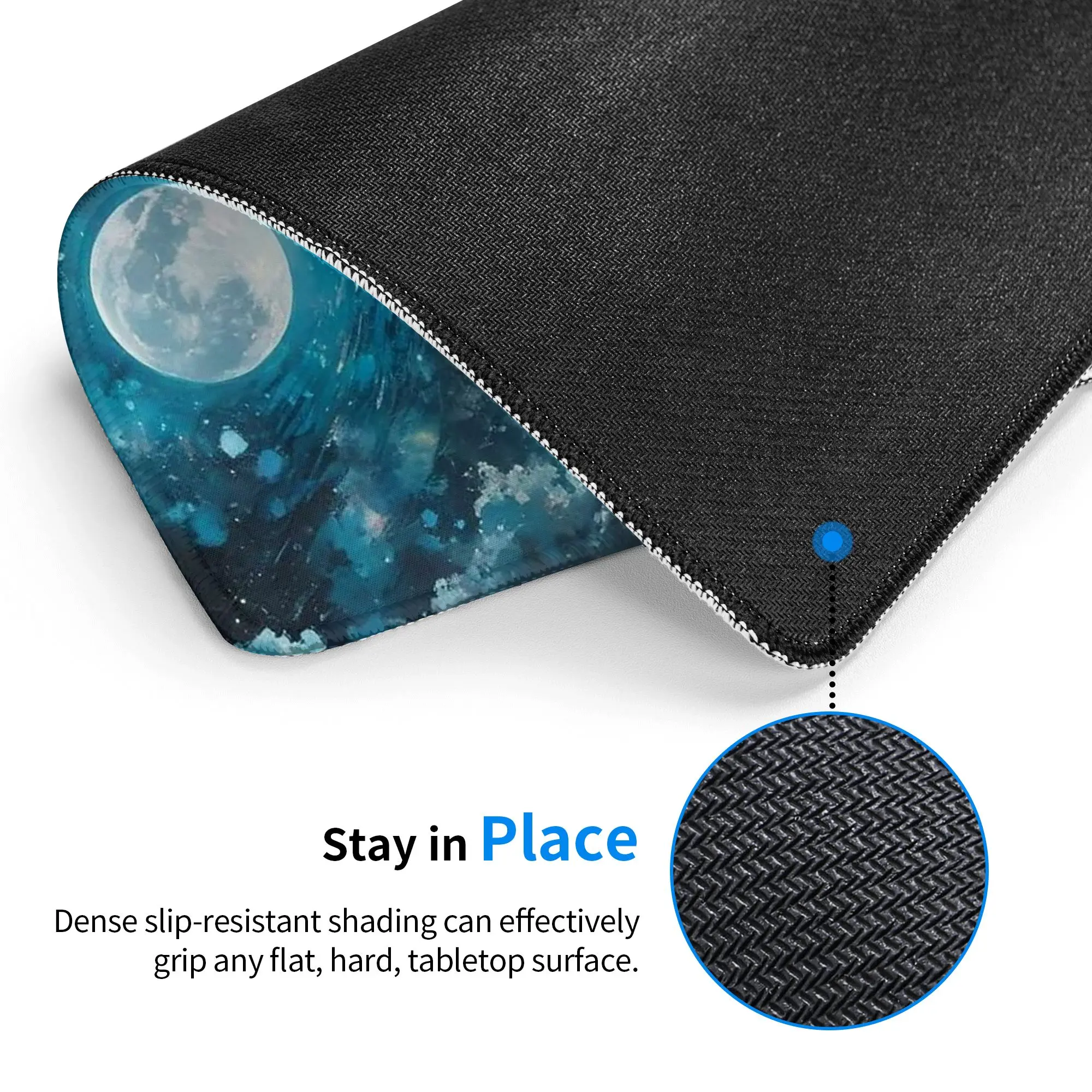 Starry Night Sailboat On The Sea Mouse Pad Computer Keyboard Mouse Mat Gamer PC Laptop Desk Mat Office Table Mats