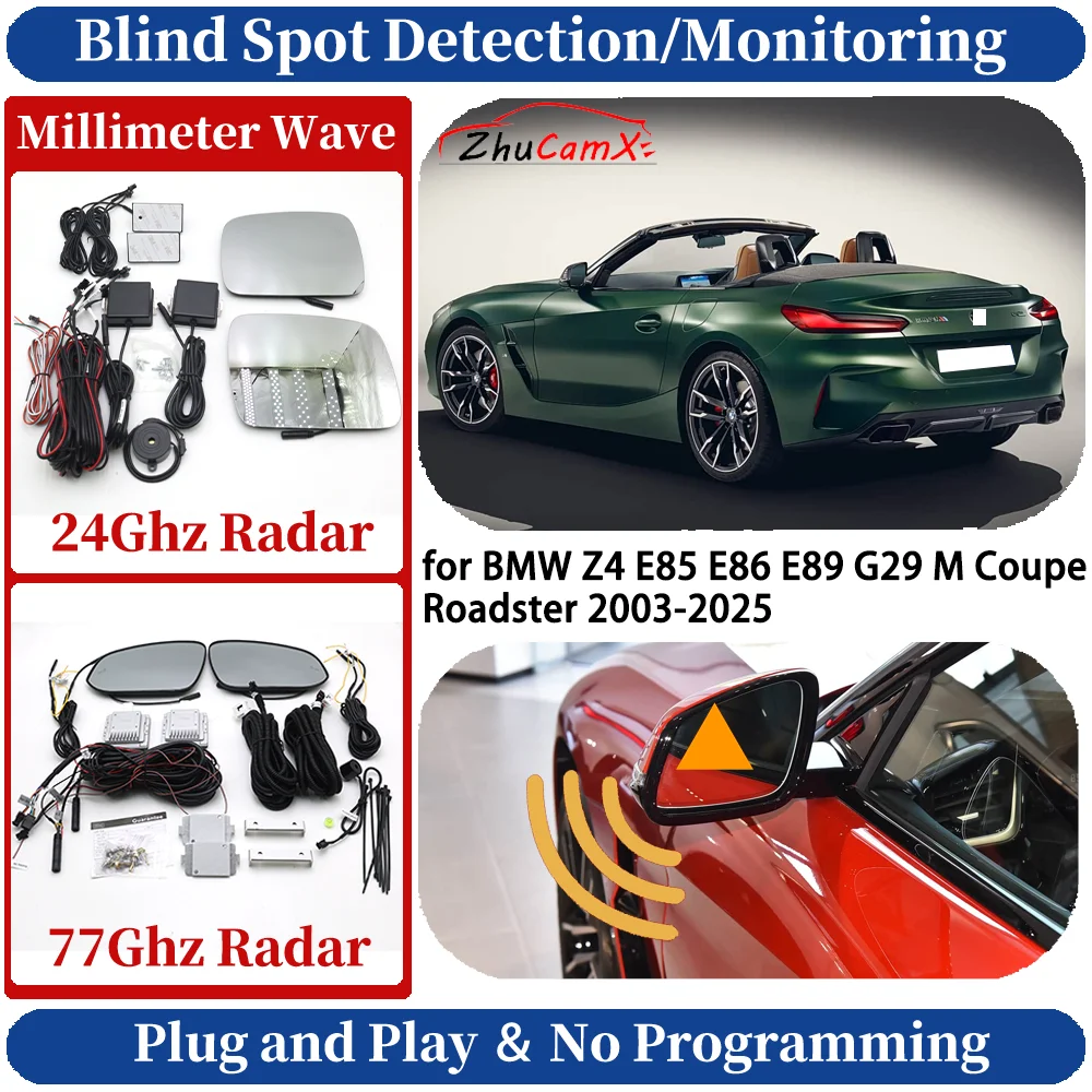 Blind Spot Monitoring/Detection System for BMW Z4 E85 E86 E89 G29 M Coupe Roadster Night Driving Side Lane Change Assist Sensor