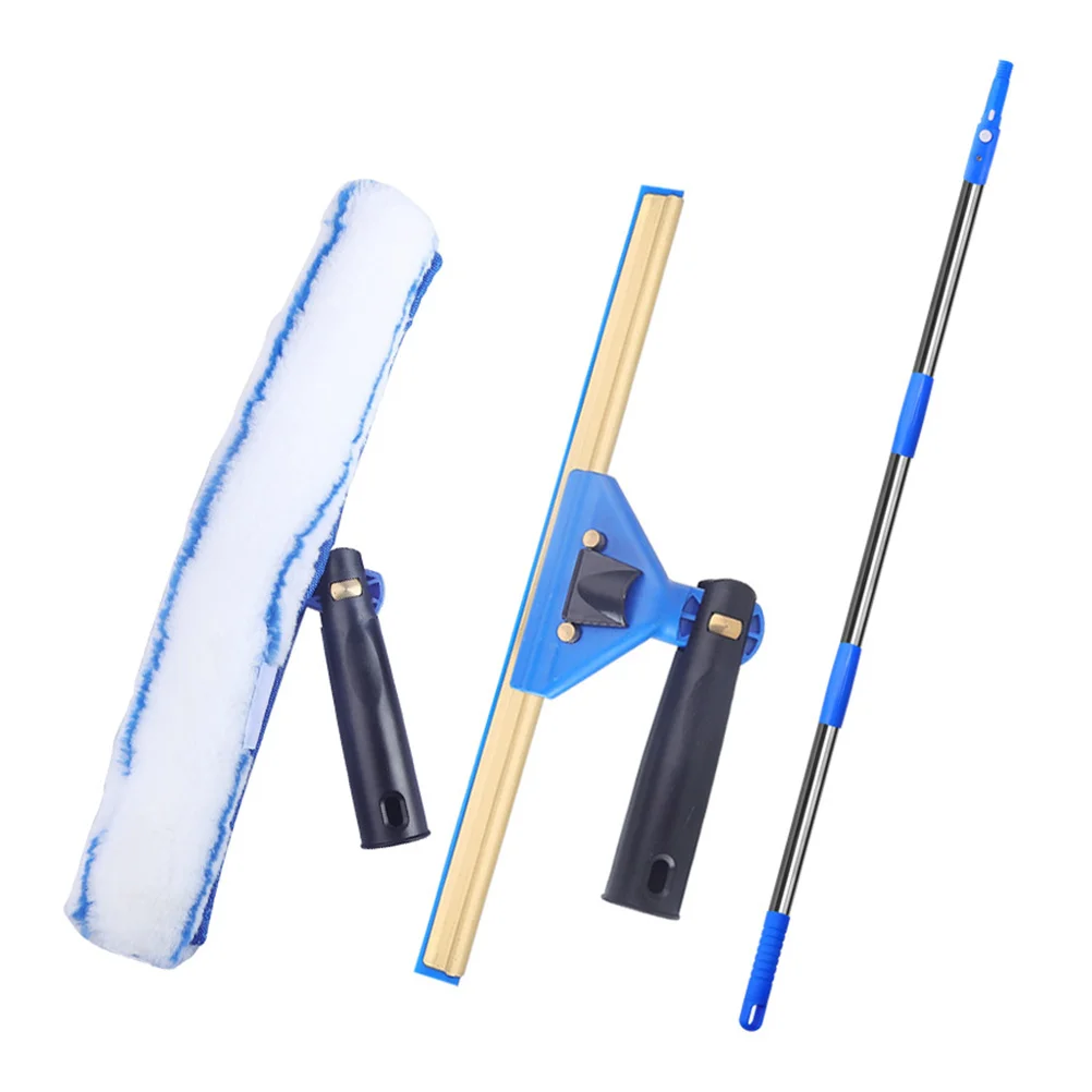 

Glass Cleaning Scraper Window Cleaner Squeegee Extendable Microfiber Scrubber Car for Kit Tool Cleanser