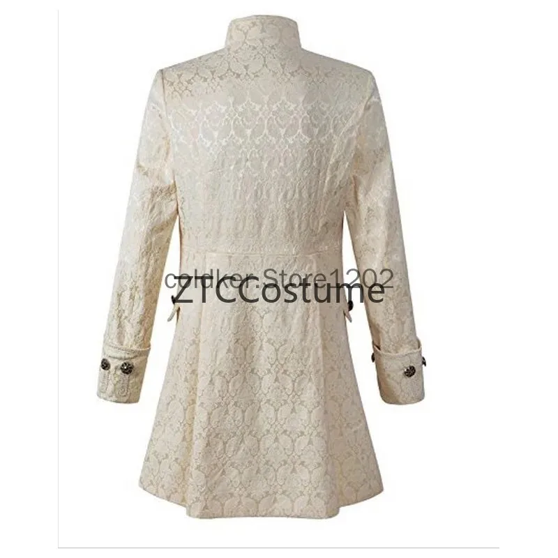 Steampunk Victorian Prince Overcoat Medieval Renaissance Jacket Vintage Edwardian Cosplay Costume for Men Adult Kids view 5