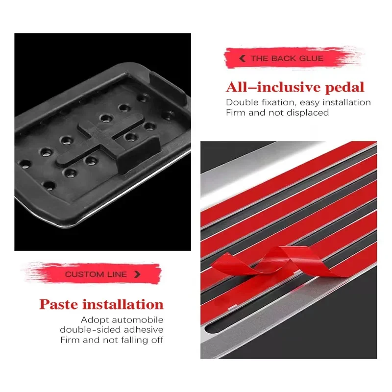 Car Pedals For Tesla Model X Y 2015~2023 Aluminum Alloy Car Foot Pads Rest Brake Pedals Accelerator Car Acessories Decoration