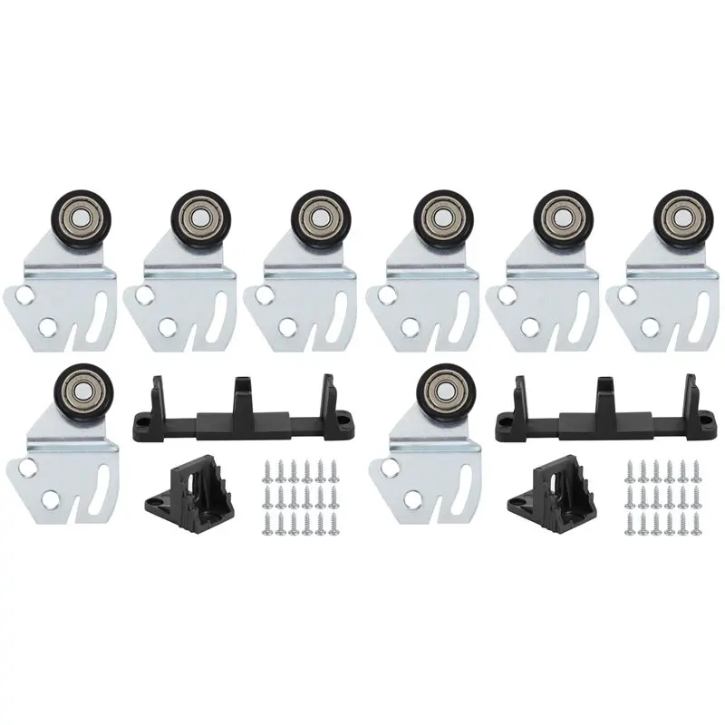 

Комплект роликов для раздвижных дверей шкафа VELIF-2X — сменное оборудование для верхней подвешенной двери с 1-дюймовыми выпуклыми колесами с шарикоподшипниками