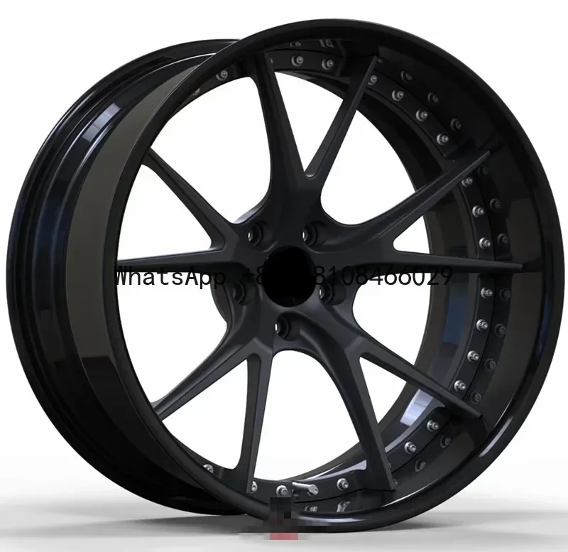 

20 to 24 inch black finish alloy offroad passenger car wheels 5120 5150 6135 with 2 piece forged process