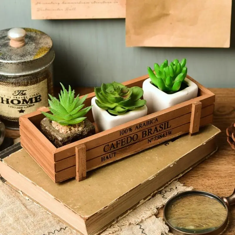 Contenedor de artículos diversos de madera antigua para mesa, organizador de cosméticos, caja de almacenamiento de joyas, soporte de joyería de madera para decoración del hogar, 1 unidad