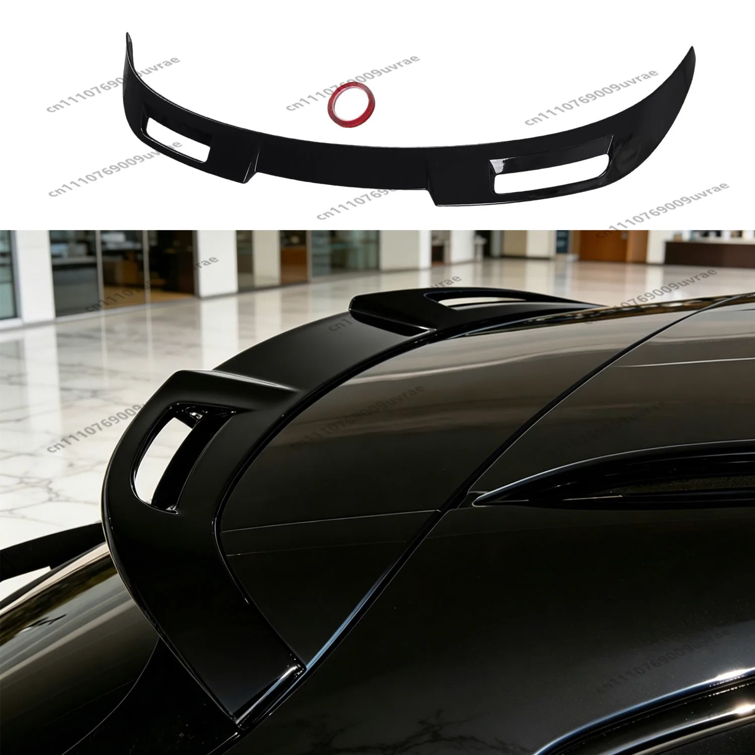 

Gloss Black ABS Rear Roof Spoiler Caps For Alfa Romeo Stelvio 949 Q4 200 210 280 2017-2025 Rear Top Tail Wing Bodykits Tuning