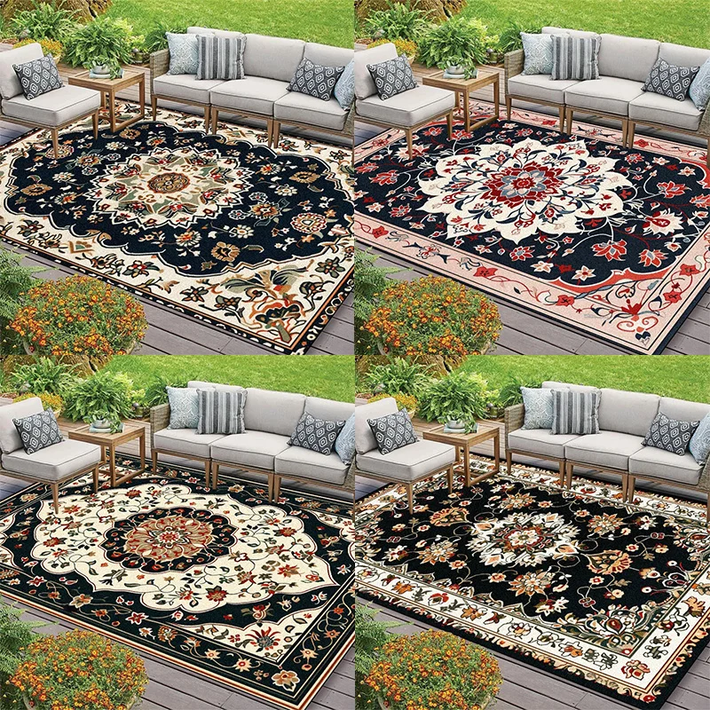 

Persian Retro Outdoor Carpet Decoration Sofa Large Area Living Room Rugs Customizable Bedroom Non-Slip Easy Cleaning Mat