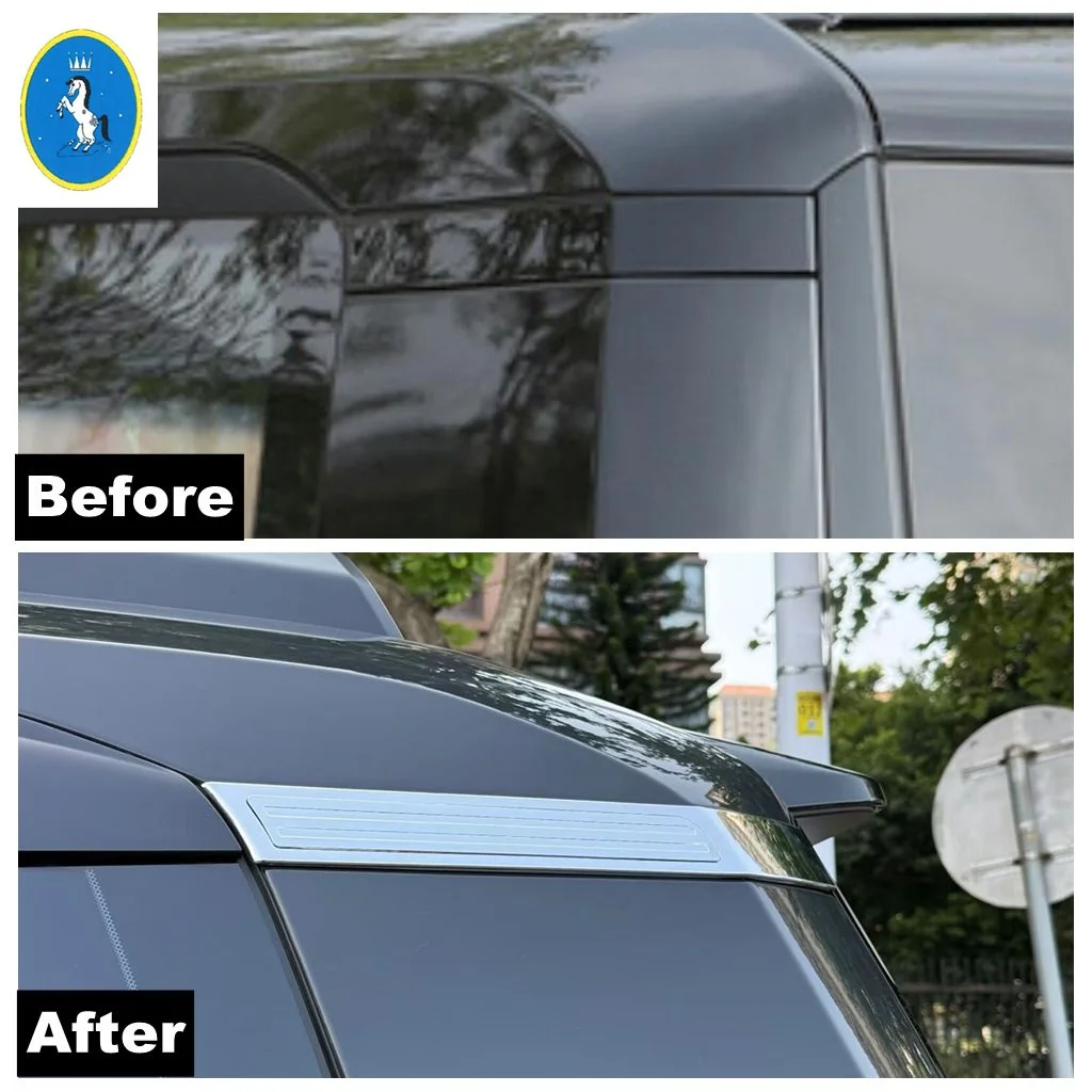 Auto A C Pillar Window Posts Panel Sequins Cover Trim ABS Chrome Accessories For Toyota Land Cruiser Prado 250 LC250 2024 2025