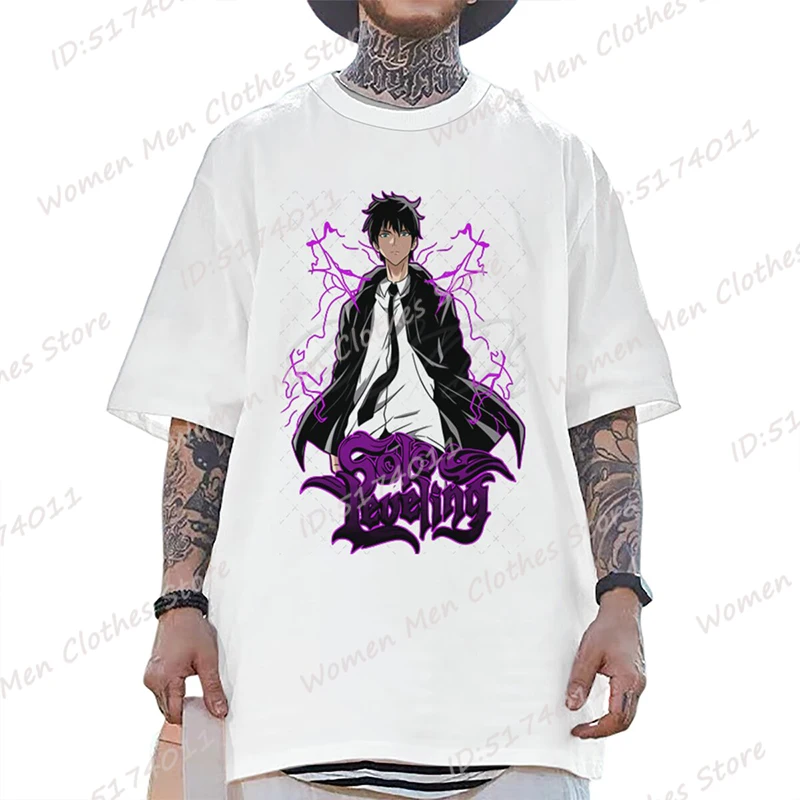 

Solo Leveling Sung Jinwoo Print T-Shirts Women/Men Short Sleeve T Shirts Round Neck Tee Shirt Casual Summer Anime Oversized Tops