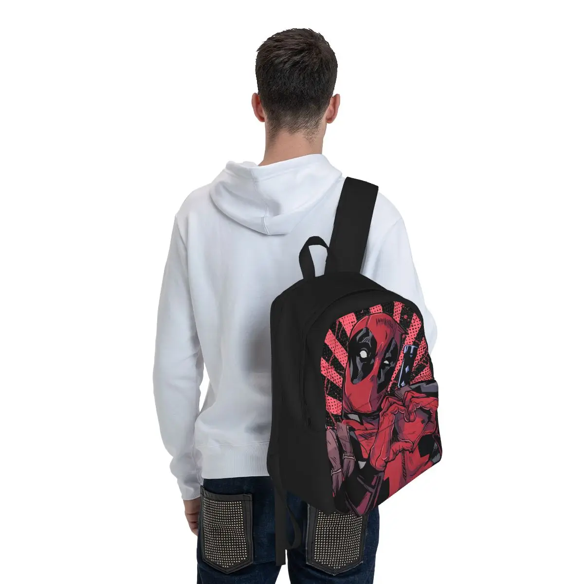 Best Deadpool Closed Hand Heart Women Backpack Mochila Fashion Children School Bag Laptop Mochila Kids Large Travel Shoulder Bag