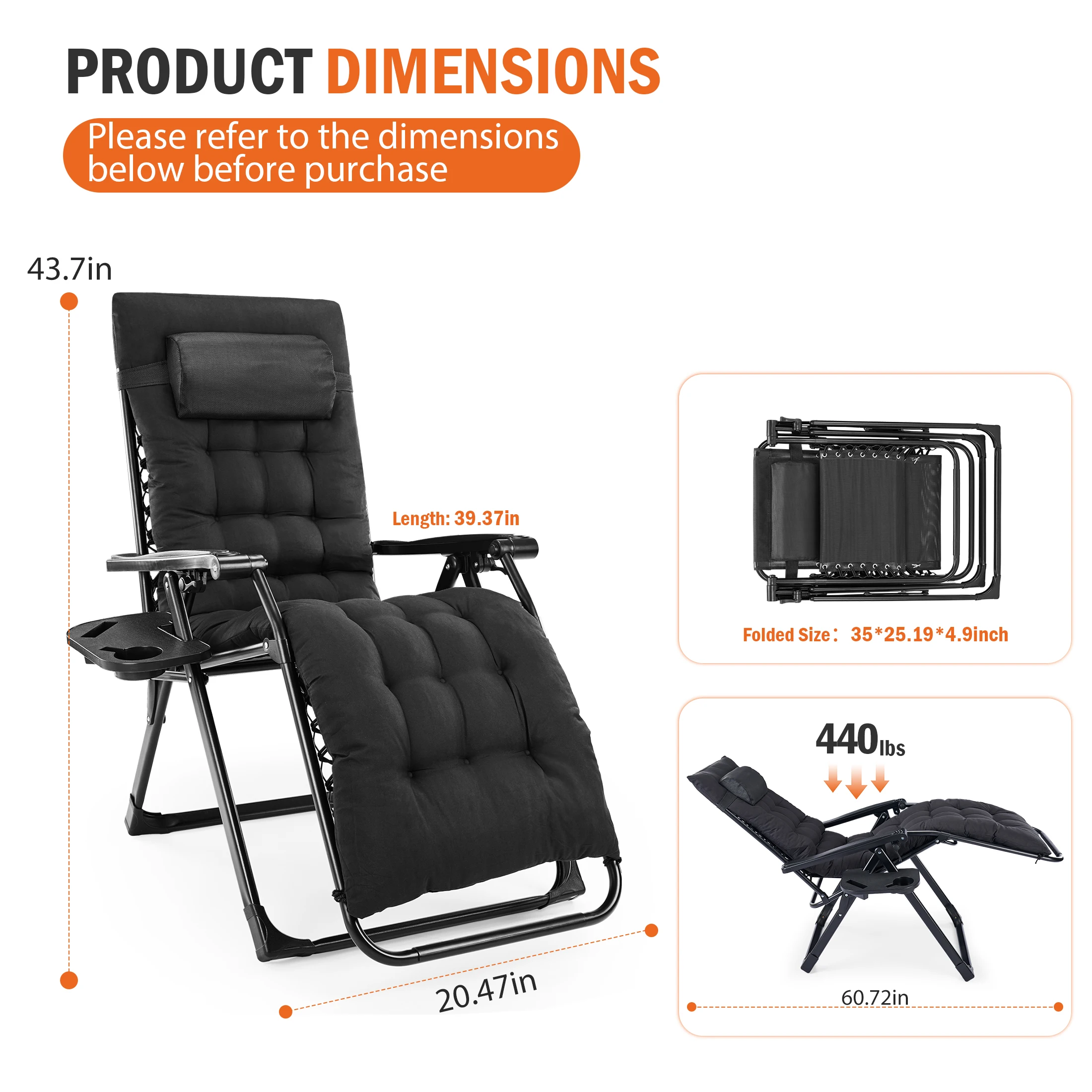 Side view reclining position
