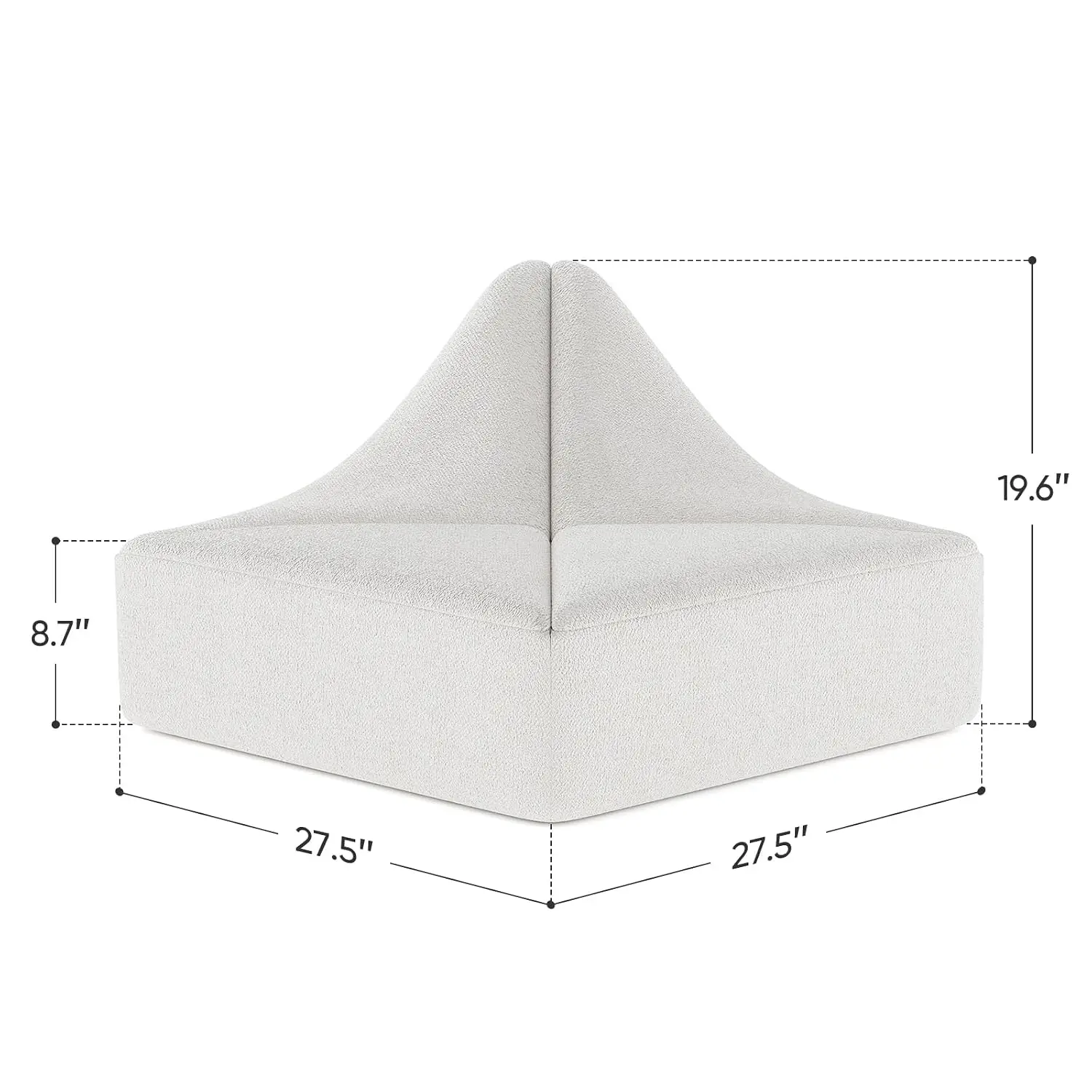 Chenille Modular Sectional Sofa, Low Profile Floor Couch, DIY Convertible Armless Module Living Room, Customized