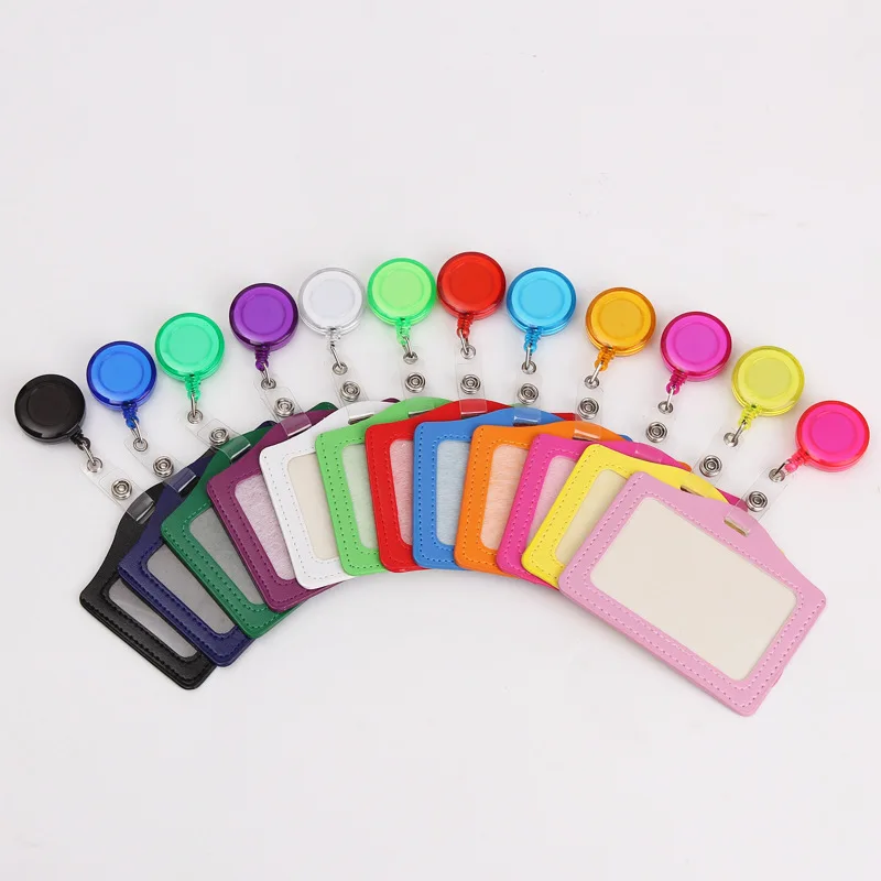Kawaii Kinder Easy Pull Schnalle Student ID Karte Ausweishalter PU Leder Bus Karte Abdeckung Kunststoff Schlüsselanhänger Geschenk – Detail 5