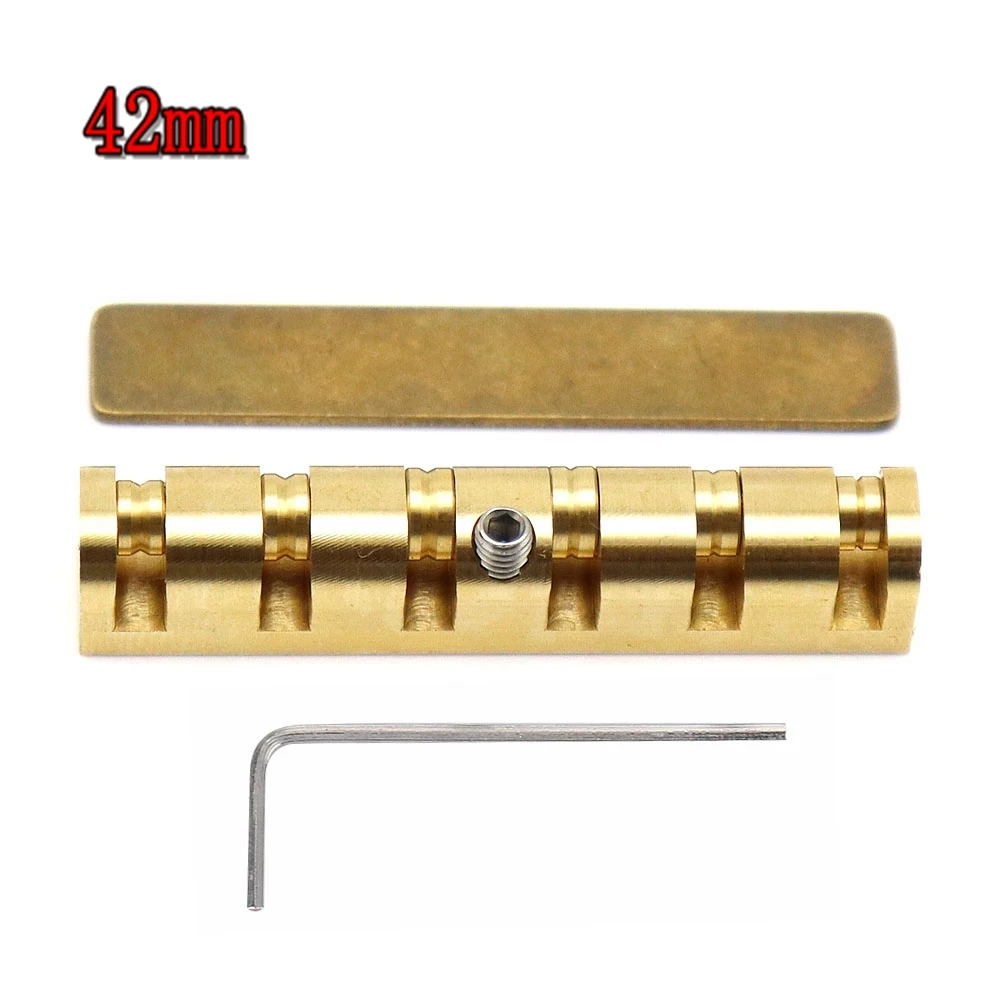 42mm/43mm Height Adjustable Brass Roller Guitar Nut Metal Nut for Les Paul LP SG Style Electric or Acoustic Guitars