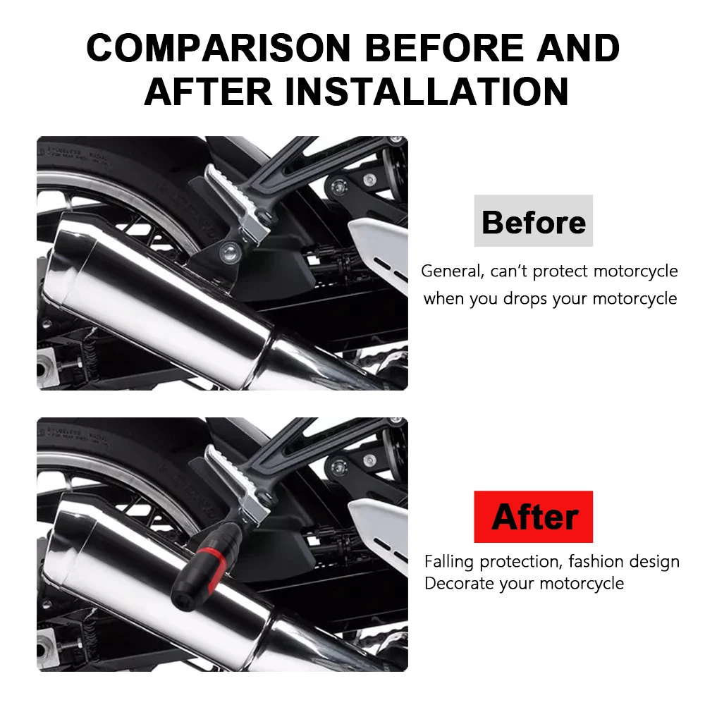 Exhaust Slider for Kawasaki Z900RS Z 900 RS Motorcycle Crash Protectors for Z900 RS 18-2023 2024 Falling Protection Accessories