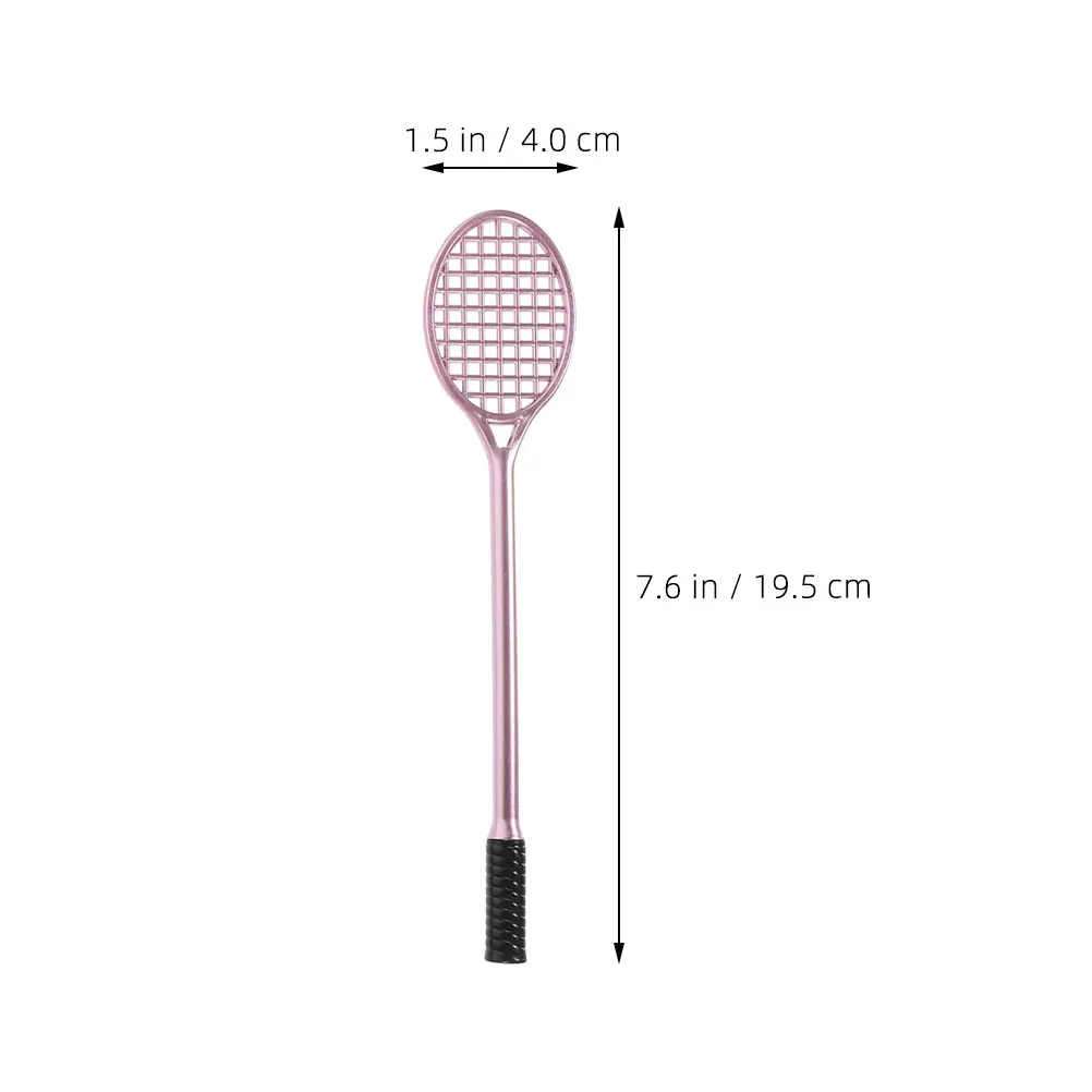 2pcs Tennis Racket Gel Pens Black Ink Fine Point Smooth Writing Pens For School Office Stationery Student Teacher Supplies Back