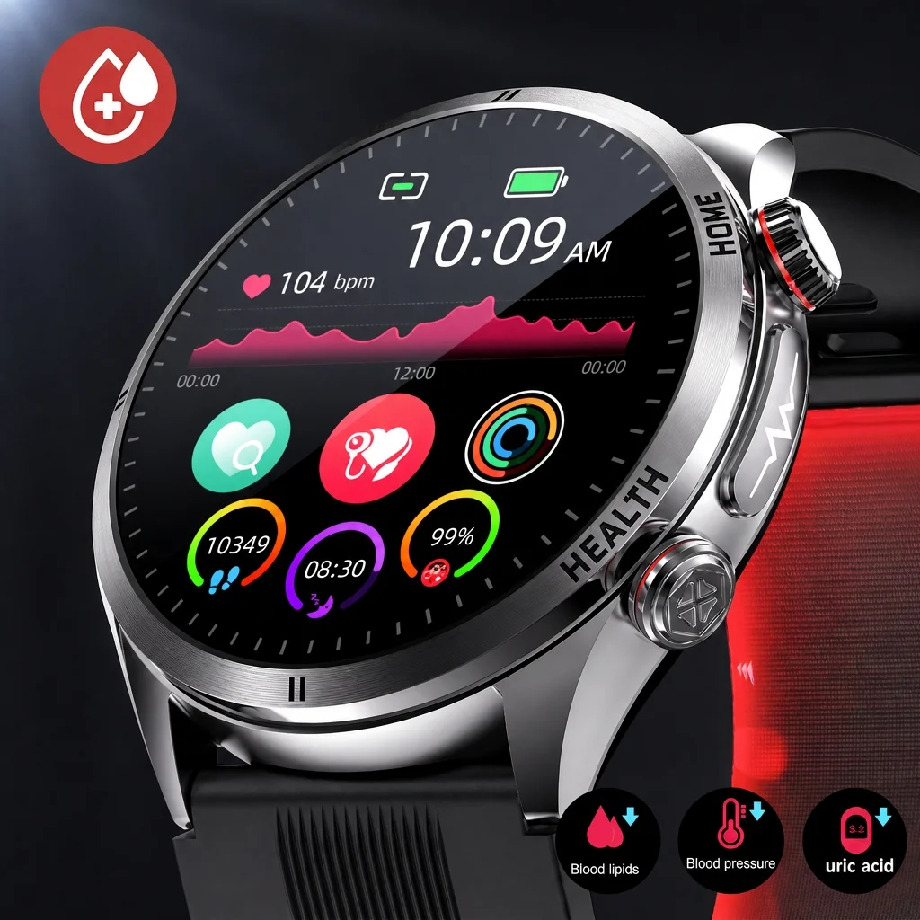 2026 New Accurate Air Pump Smart Watch Blood Pressure Body Fat Oxygen ECG NFC Body Temperature Bluetooth Call Health Smartwatch