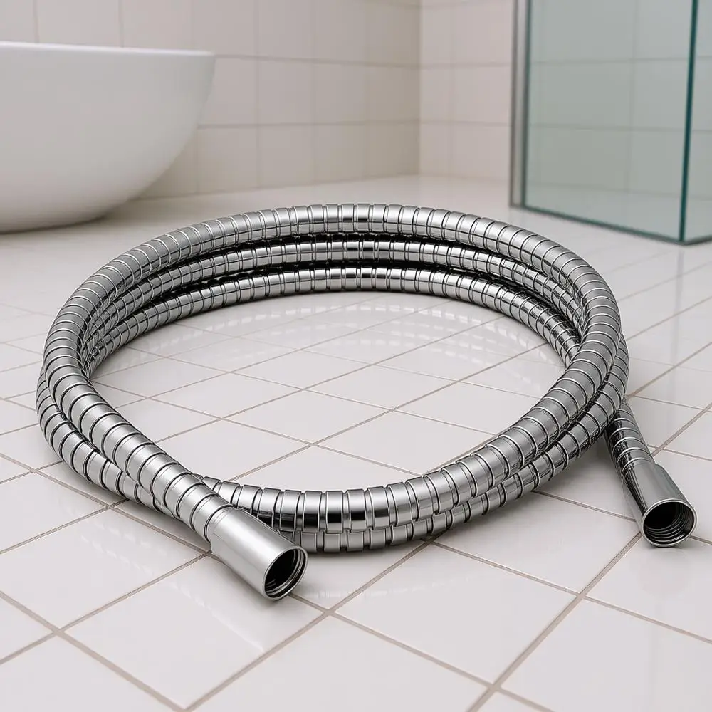 

Длинный хромированный шланг для душа, 158 см